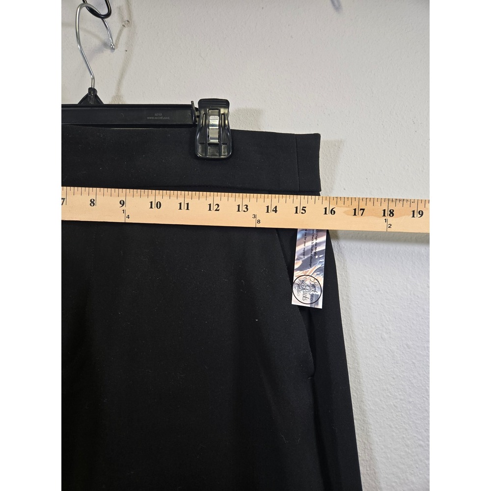Banana Republic Black Wide Leg Cropped Professional Trouser Pants Size 8 - Picture 5 of 7
